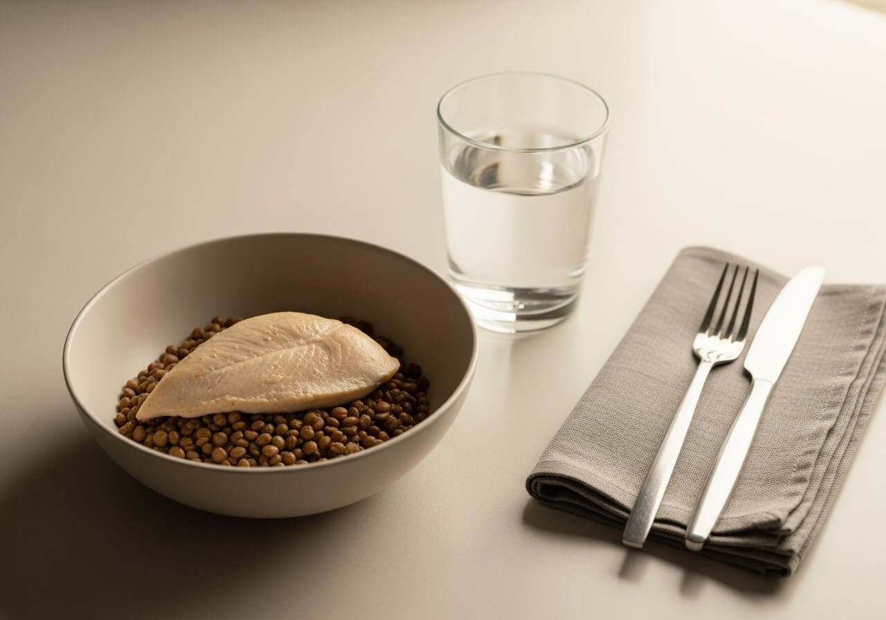 Show protein digestion becoming usable amino acids for muscle repair — essential amino acids profile