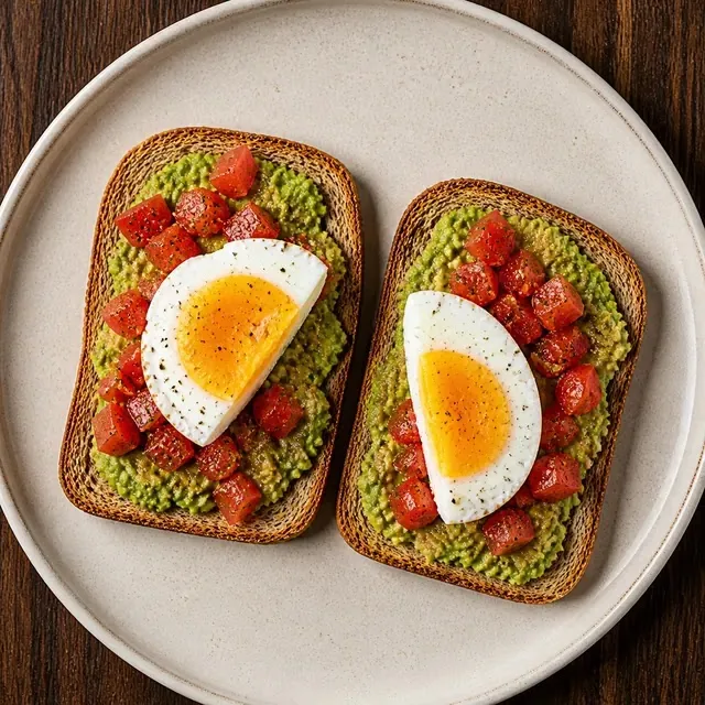 Avocado Breakfast Bruschetta
