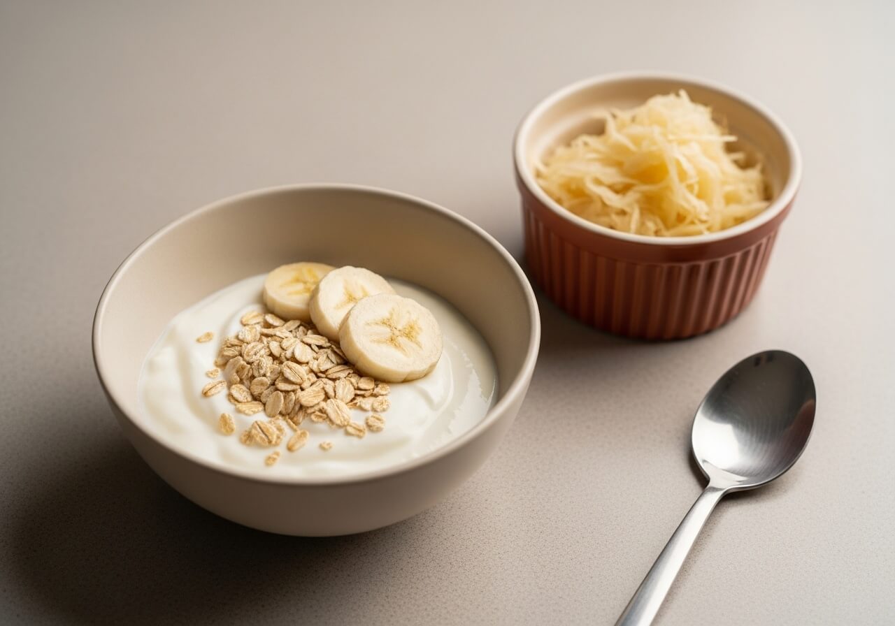 Show one practical food choice that feeds gut bacteria and supports a probiotic routine — gut health athletic performance
