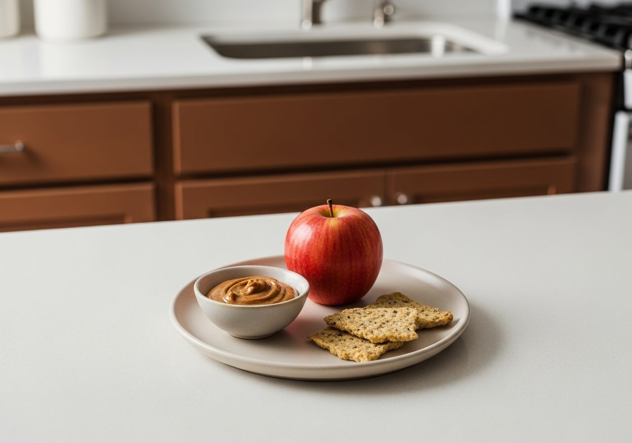 Show a strategic afternoon snack meant to prevent the slump before it starts — foods for energy levels
