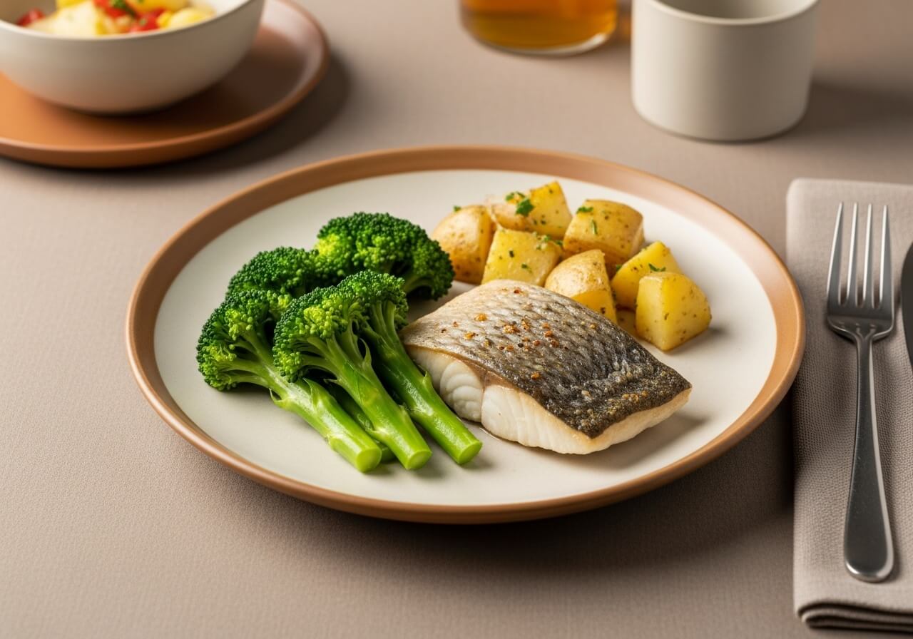 The result of calorie targeting shown as an everyday meal portion that reflects goal-based intake — nutrition plan by body type